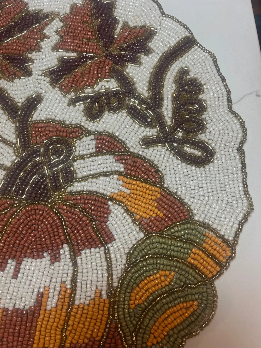 Tahari FALL LEAVES & PUMPKINS Placemat Charger 14” Multicolor Fall Thanksgiving